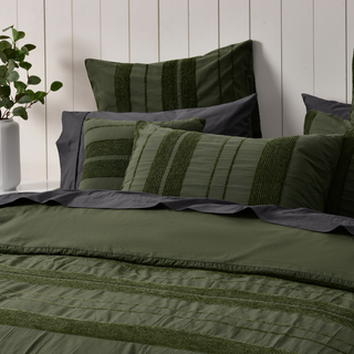 Avery Forest Green European Pillowcase by Bianca