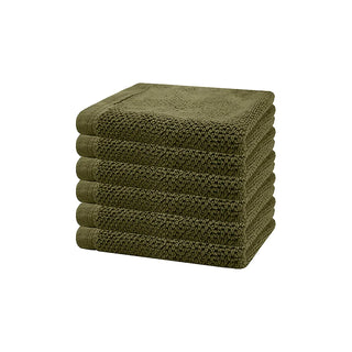 Angove OLIVE Face Washers 6 Pack by Bambury