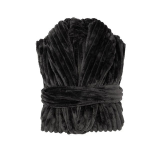 Channel Fleece Robe - Charcoal by Bambury