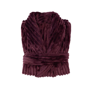 Channel Fleece Robe - Plum by Bambury