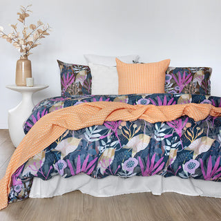 Hana Reversible Quilt Cover Set by Bambury