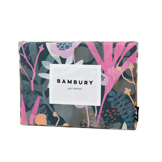 Hana Reversible Quilt Cover Set by Bambury