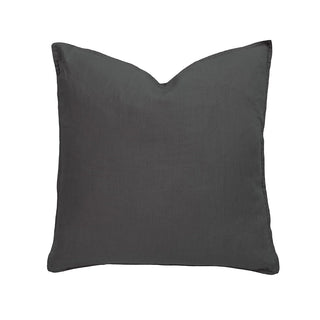 Linen Square Cushion - Charcoal by Bambury