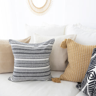 Bordeaux Black Square Filled Cushion 50 x 50cm by Zaab