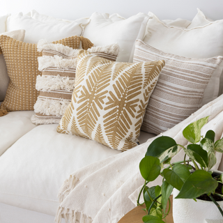 Bordeaux Caramel Square Filled Cushion 50 x 50cm by Zaab