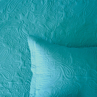 Paisley Coverlet Set By Bambury - Peacock