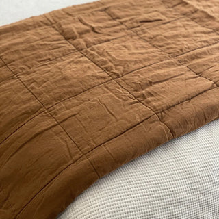 French Flax Linen HAZEL Quilted Coverlet by Bambury