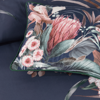 Balwyn Navy Square Velvet Cushion by Bianca