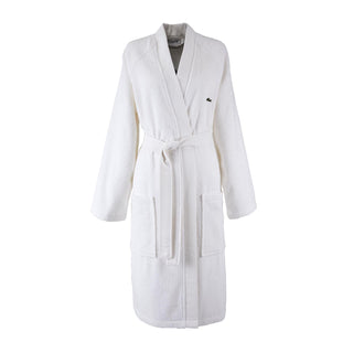 LDEFILE White 400gsm Bath Robe by Lacoste