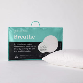 MiniJumbuk Breathe Wool Cotton Quilted Pillow MEDIUM Profile