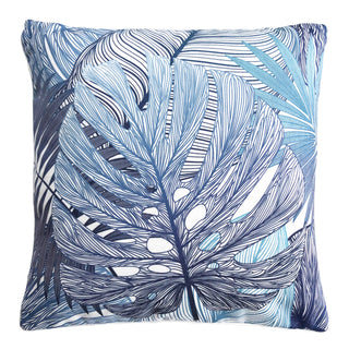 Cocoon Leaf Navy Square Filled Cushion 50 x 50cm by ZaabCocoon Leaf Navy Outdoor Cushion 50 x 50cm by Zaab