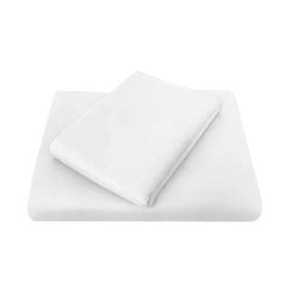 Chateau 210THC Polyester/Cotton Flat Sheet or Fitted Sheet WHITE by Bambury Commercial
