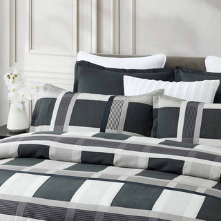 Conrad Silver Quilt Cover Set by Private Collection