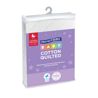 Cotton Quilted Fitted Waterproof Bassinet Mattress Protector by Protect-A-Bed