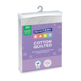 Cotton Quilted Fitted Waterproof Cot Mattress Protector by Protect-A-Bed