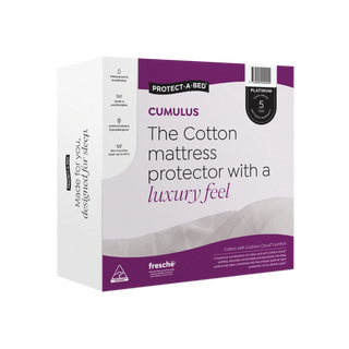 Cumulus™ Cotton Jacquard Fitted Waterproof Mattress Protector by Protect-A-Bed