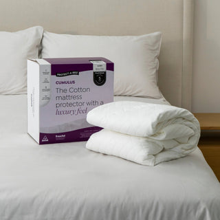 Cumulus™ Cotton Jacquard Fitted Waterproof Mattress Protector by Protect-A-Bed