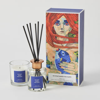 Do What Makes You Happy Candle & Diffuser Gift Set by Pilbeam Living