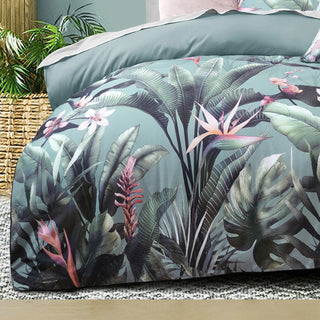 Mika Green Quilt Cover Set By Bianca
