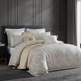 Emerson Ivory Quilt Cover Set by Davinci