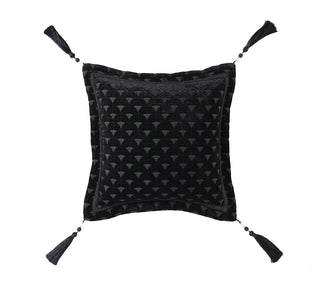 Imperial Black Square Cushion Pillowcase by Davinci