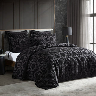 Imperial Black Quilt Cover Set by Davinci