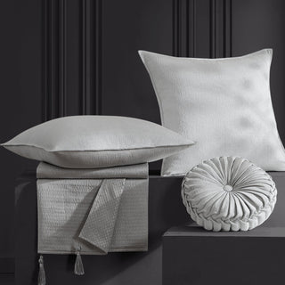 Octavia SIlver European Pillowcase by Davinci
