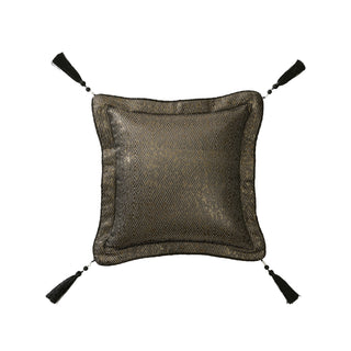 Sovereign Stripe Bronze Square Cushion Pillowcase by Davinci