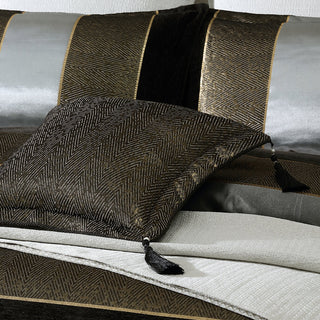 Sovereign Stripe Bronze Quilt Cover Set by Davinci