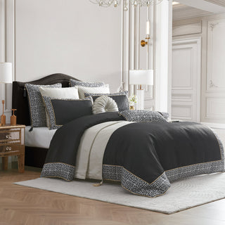 Tywin Black Quilt Cover Set by Davinci