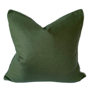 Geneva Olive Square Filled Cushion 50 x 50cm by Zaab