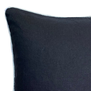Geneva Black Square Filled Cushion 50 x 50cm by Zaab