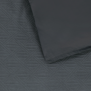 Hallston Charcoal Quilt Cover Set By Bianca