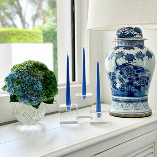 Cybus Crystal Taper Candle Holders by Abode Aroma