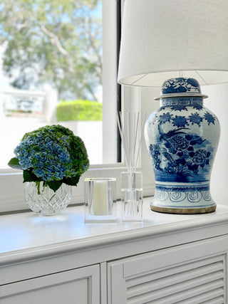 Crisp White Linen 140ml Bevelled Crystal Diffuser by Abode Aroma