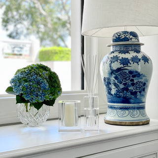 Amber Mahogany 220g Bevelled Crystal Candle by Abode Aroma