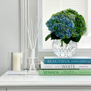 Crisp White Linen 140ml Bevelled Crystal Diffuser by Abode Aroma