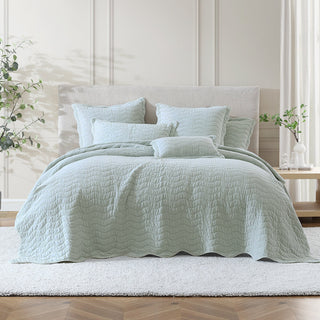 Indianna Sage Quilt Cover Set by Private Collection