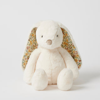 Floral White Bunny Toy by Jiggle & Giggle