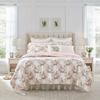 Joyce Peach Bellini Coverlet Set by Laura Ashley