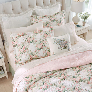 Joyce Peach Bellini Coverlet Set by Laura Ashley