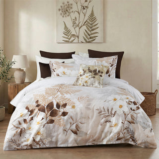 Jubilee Natural Cotton Sateen Quilt Cover Set by Bianca