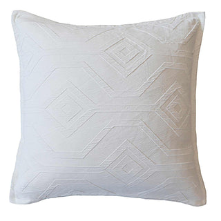 Kora White European Pillowcase By Bianca