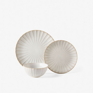 Kimmie Natural 12-Piece Dinner Set by Hottie