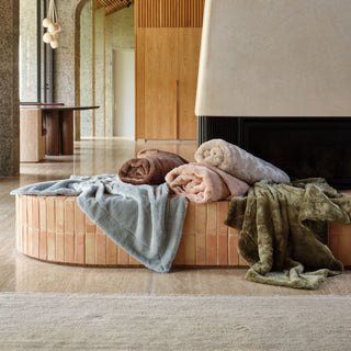 Selma Moss Throw Rug by Linen House