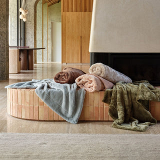 Selma Oatmeal Throw Rug by Linen House