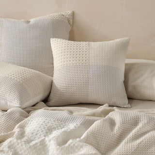 Baleares Vanilla Quilt Cover Set by Linen House