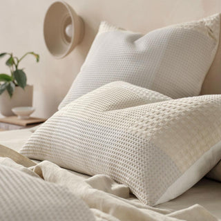 Baleares Vanilla Quilt Cover Set by Linen House