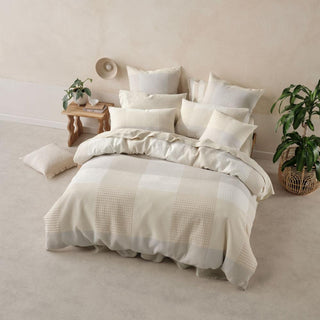 Baleares Vanilla Quilt Cover Set by Linen House