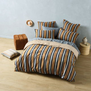 Beau Cinnamon Quilt Cover Set by Linen House